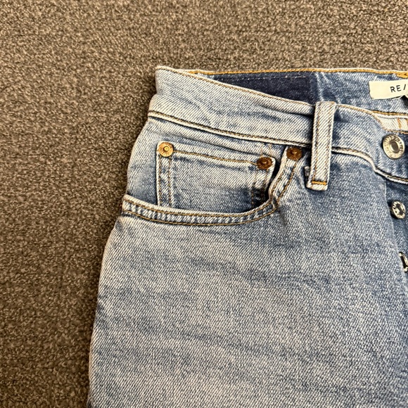 RE/DONE 90s High Rise Ankle Crop in Mid 90s - Picture 4 of 14